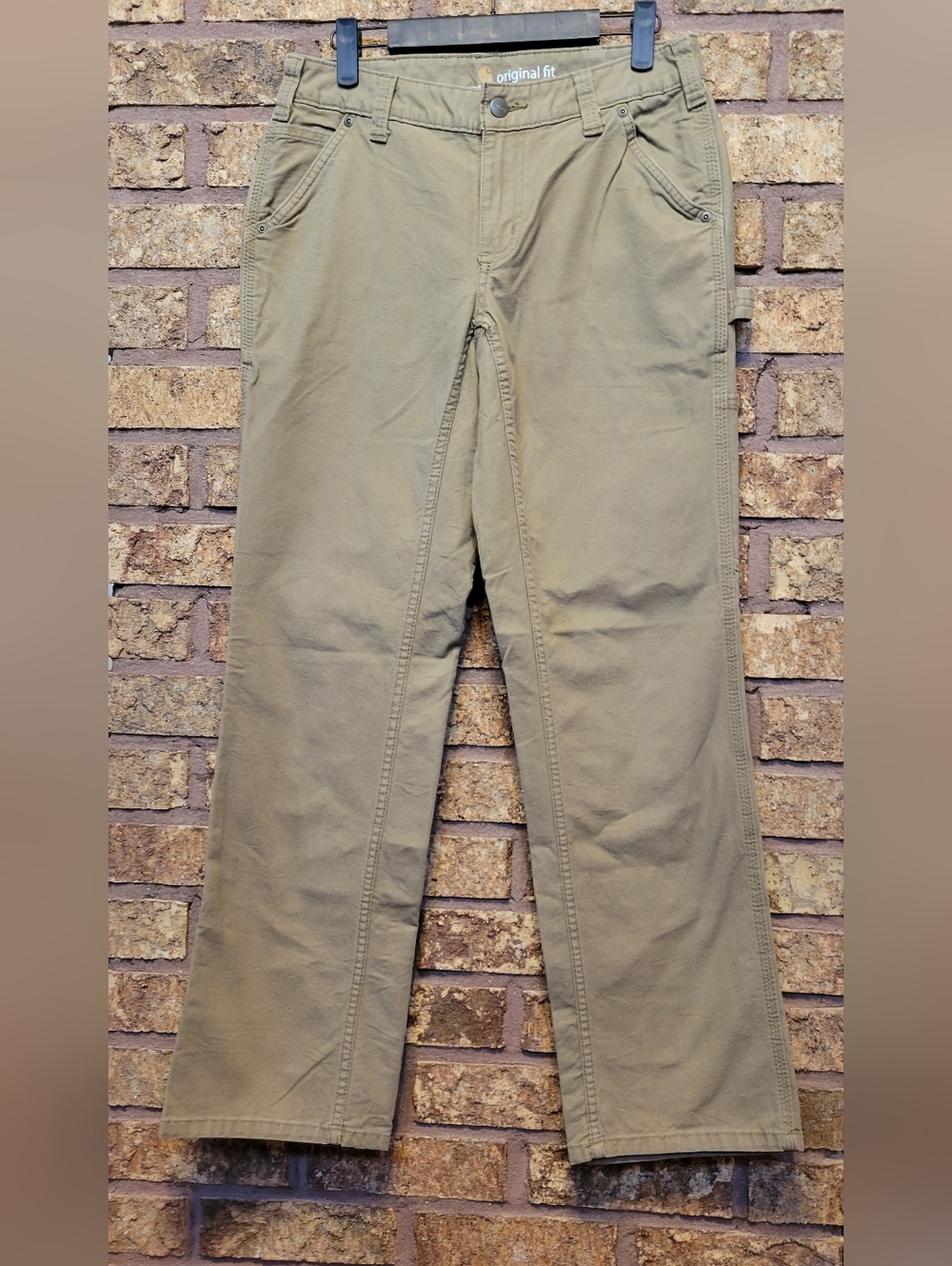 Carhartt Original Fit Straight Leg Work Pants Size 4 Cotton Stretch Womens